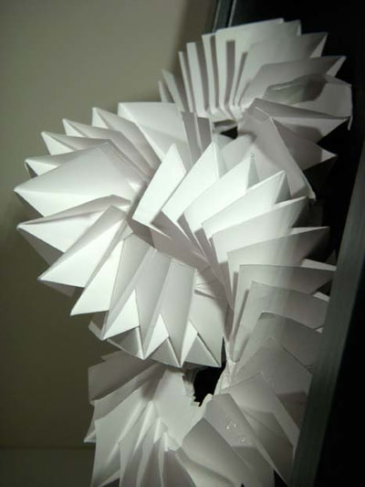 Repetitive shapes, paper folding.